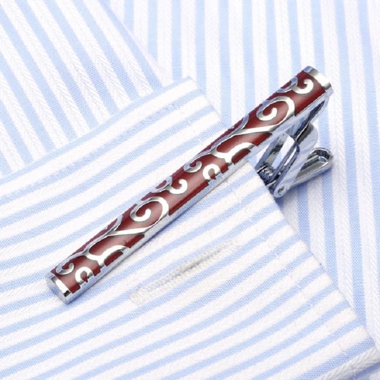 Clip per cravatta smaltato Accessori per abbigliamento uomo (Argento)