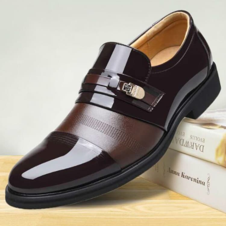 Scarpa da uomo estiva con fori, slip-on, elegante, da lavoro - Miniatura 2