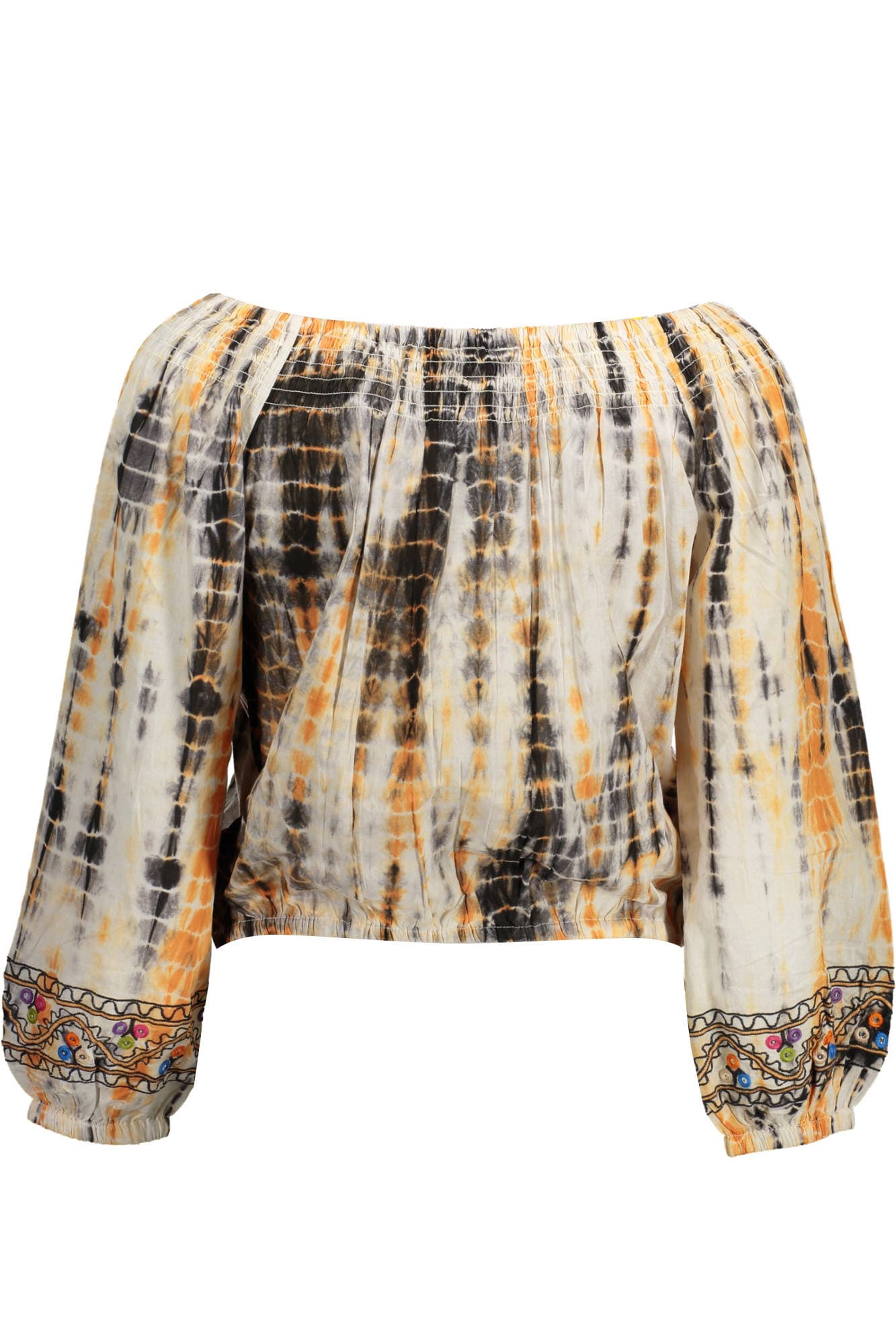 DESIGUAL T-SHIRT MANICHE LUNGHE DONNA BEIGE - Miniatura 2