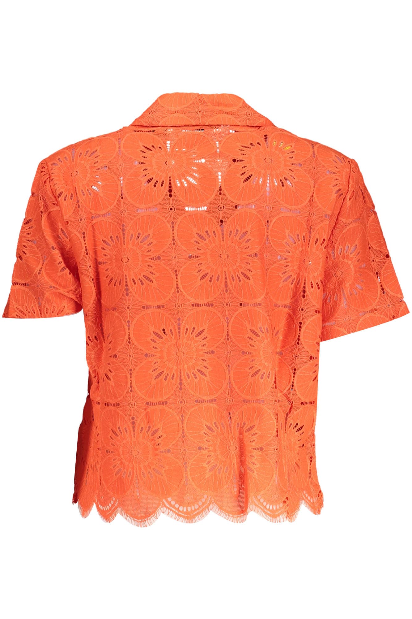 DESIGUAL CAMICIA MANICHE CORTE DONNA ARANCIO - Miniatura 2