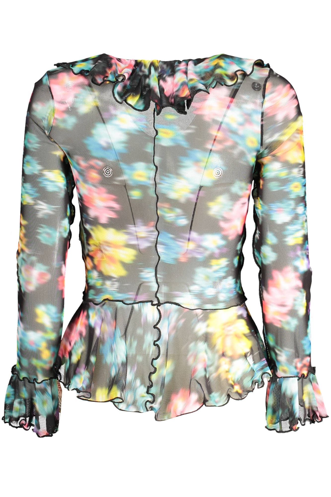 DESIGUAL T-SHIRT MANICHE LUNGHE DONNA NERO - Miniatura 2