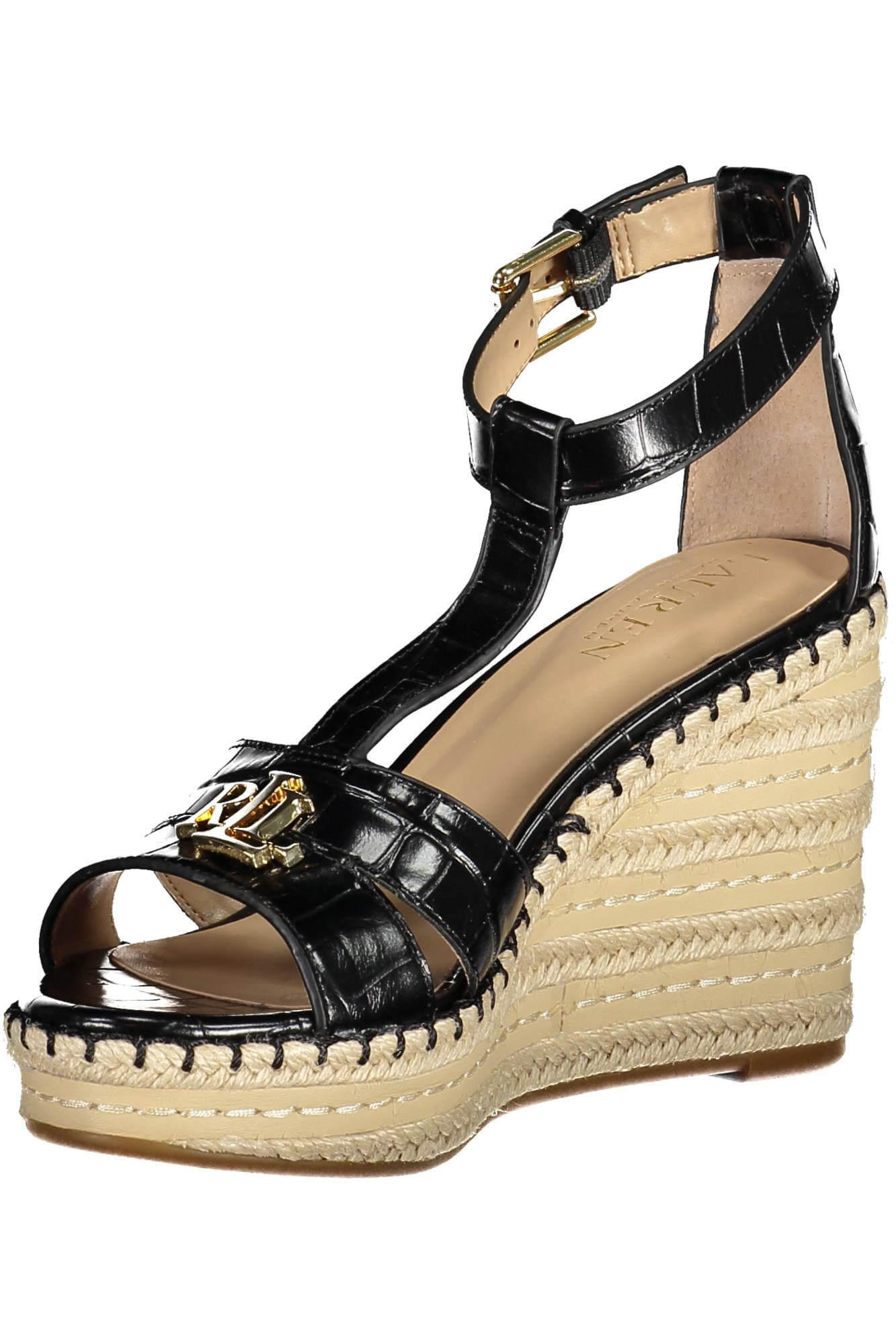 RALPH LAUREN CALZATURA SANDALO DONNA NERO - Miniatura 3