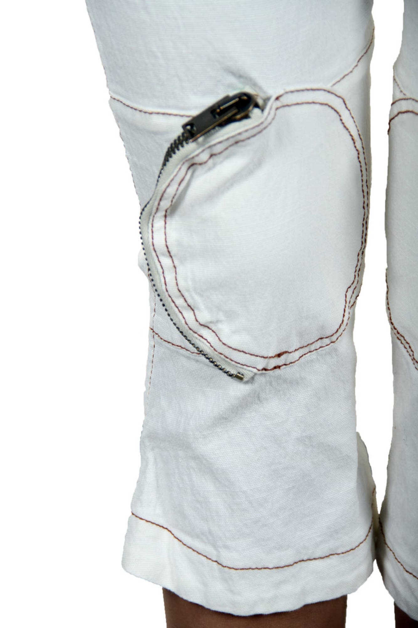 KING'S JEANS PANTALONE PESCATORA DONNA BIANCO - Miniatura 3