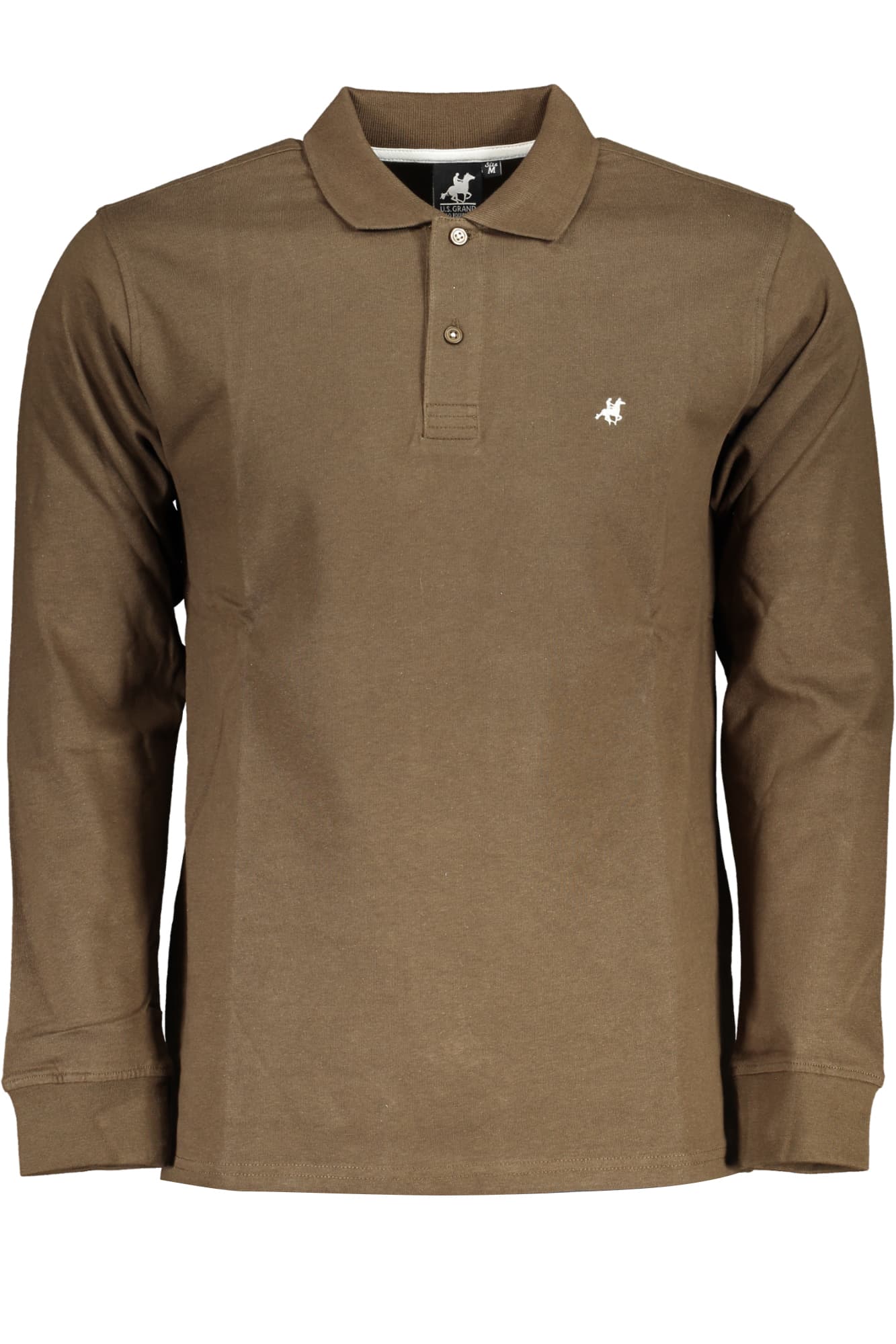 U.S. GRAND POLO MANICHE LUNGHE UOMO MARRONE