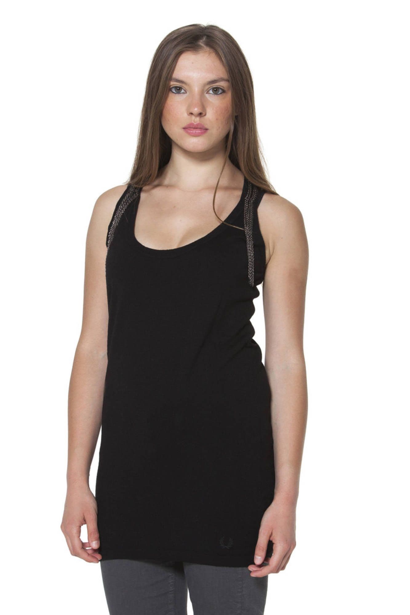 FRED PERRY CANOTTA DONNA NERO - Miniatura 2