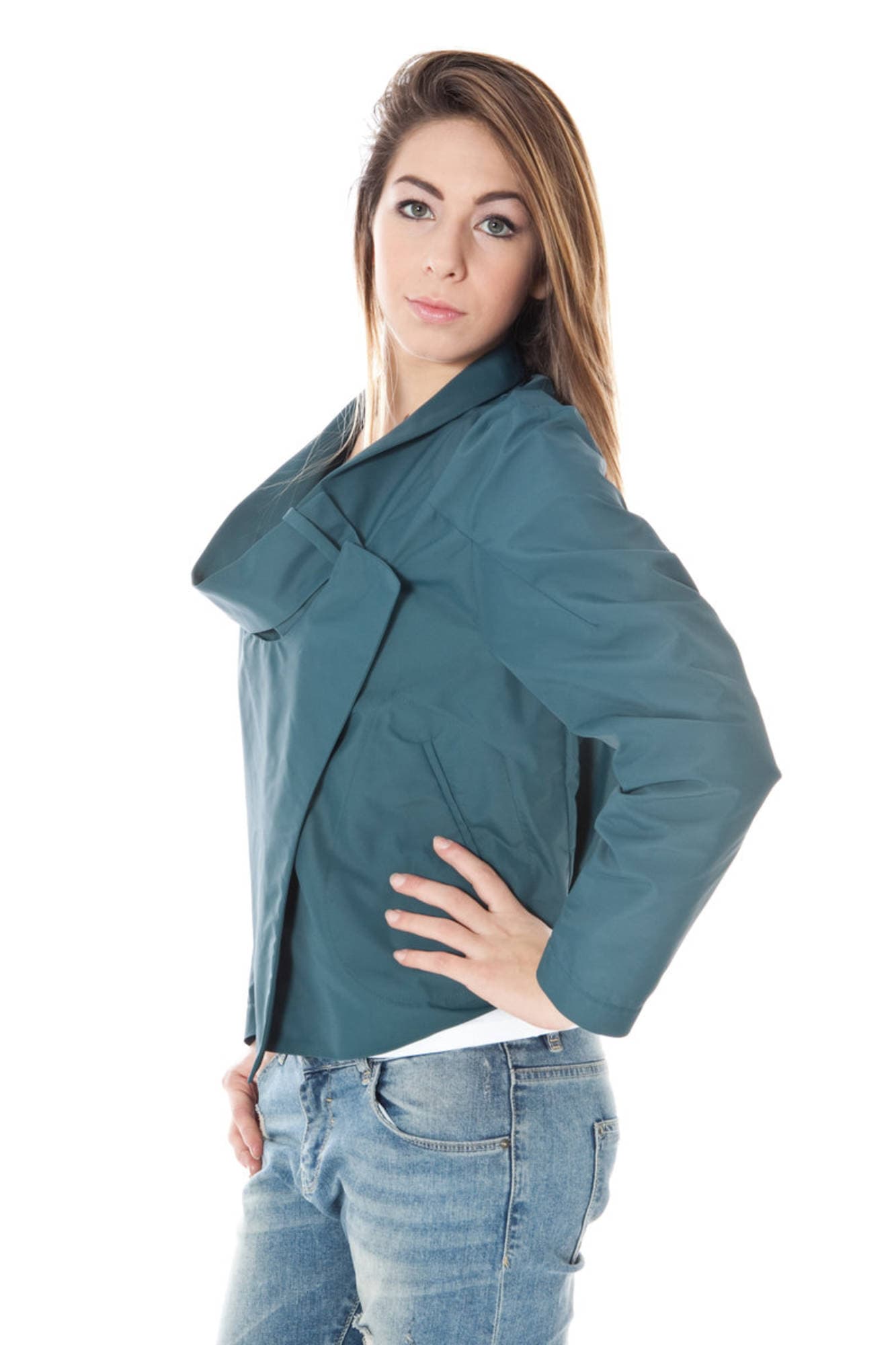 CALVIN KLEIN GIACCA SPORTIVA DONNA VERDE - Miniatura 2