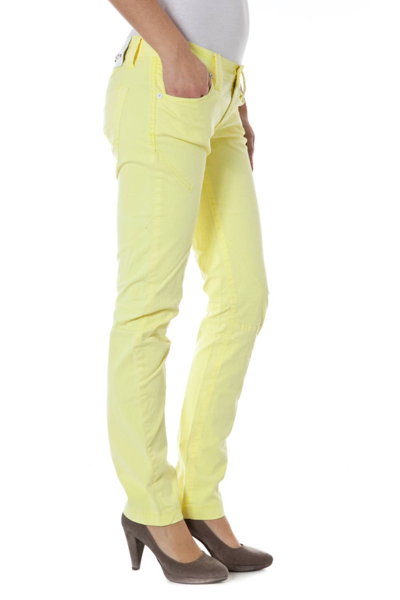 ZUELEMENTS PANTALONE DONNA GIALLO - Miniatura 2