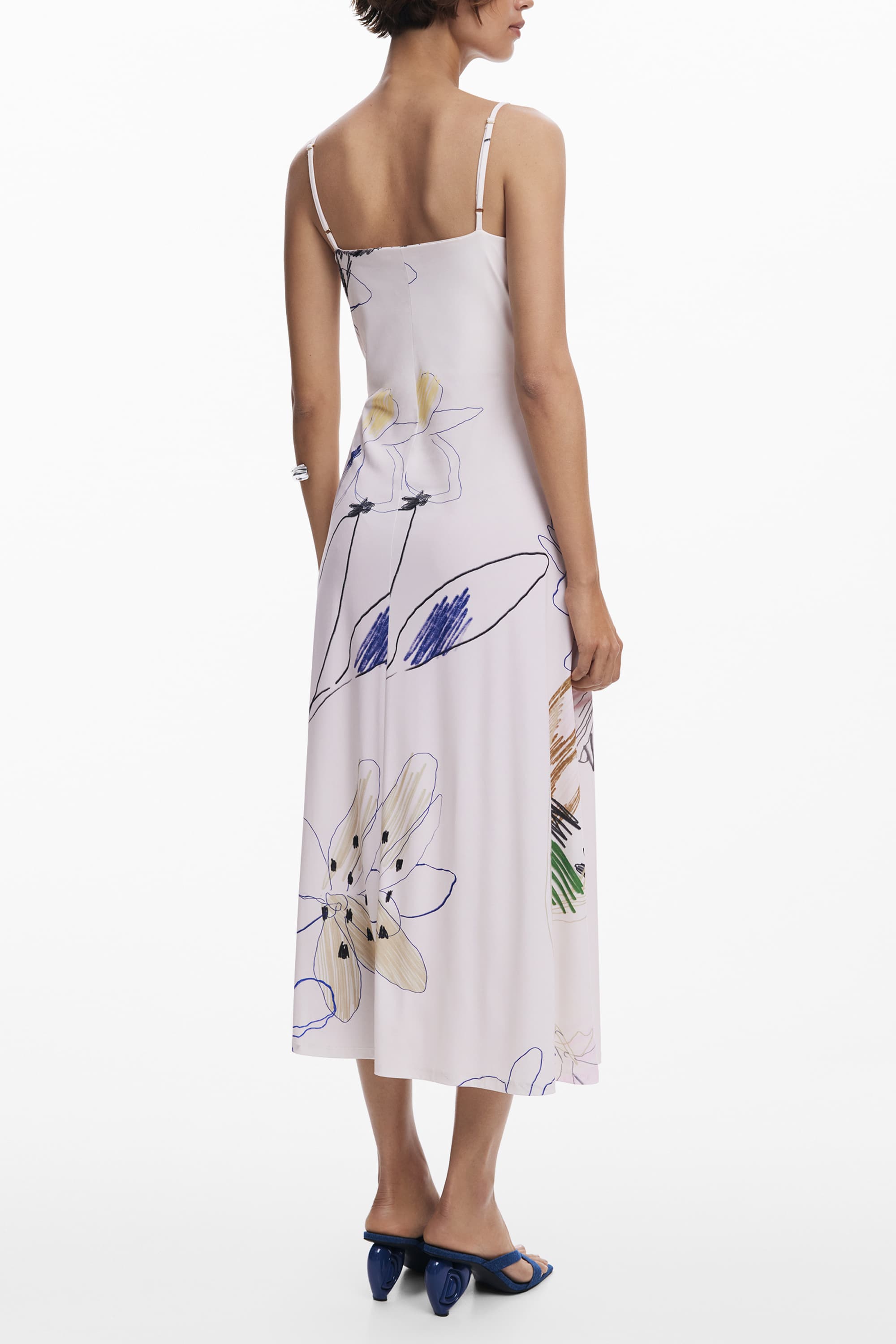 DESIGUAL ABITO LUNGO DONNA BIANCO - Miniatura 2