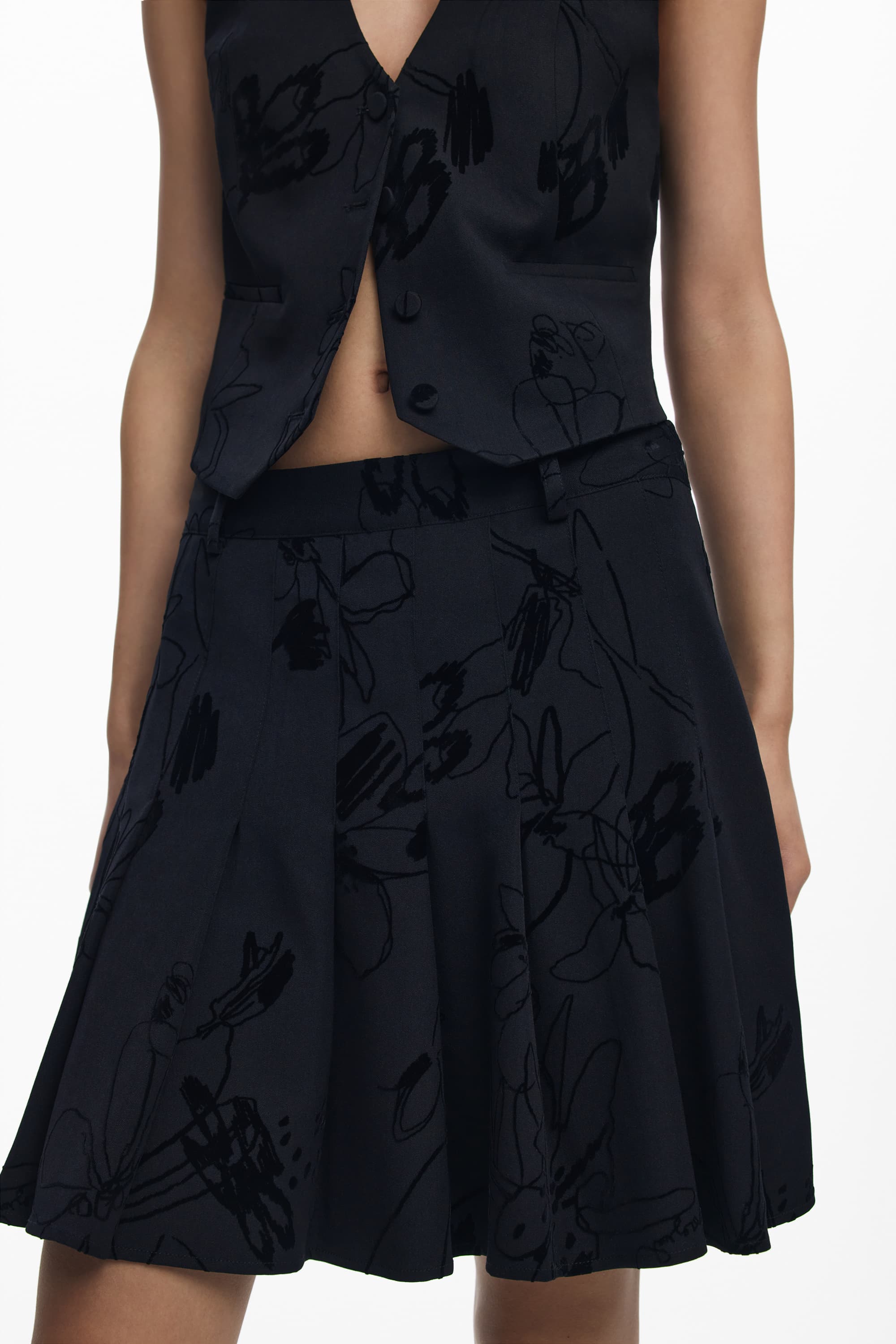 DESIGUAL GONNA CORTA DONNA NERO - Miniatura 3
