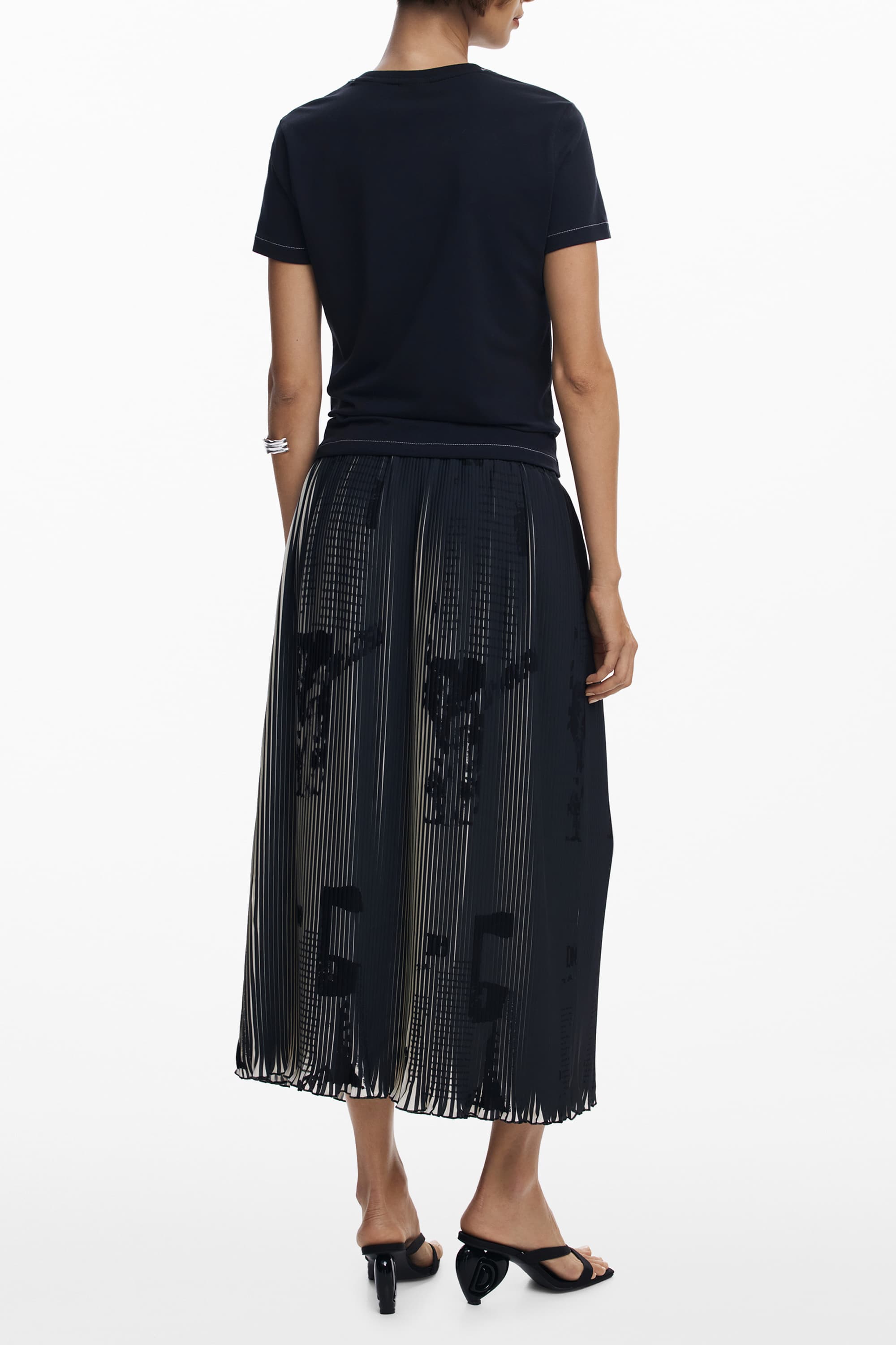 DESIGUAL GONNA LUNGA DONNA NERO - Miniatura 3