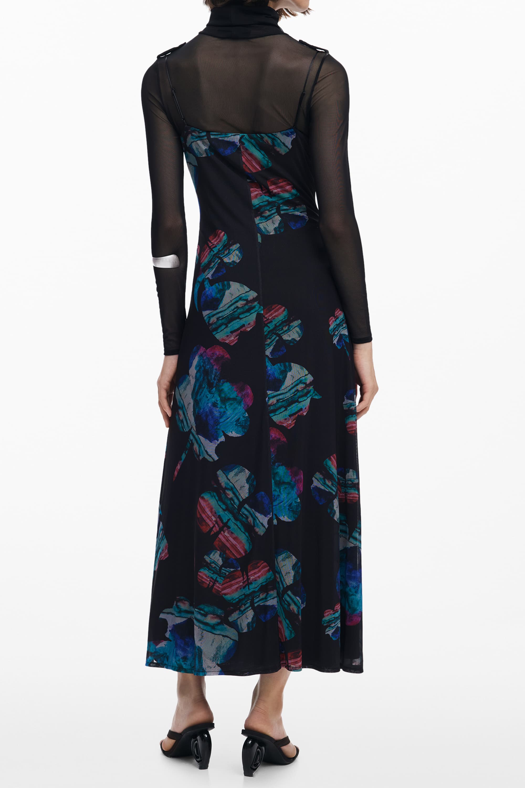 DESIGUAL ABITO LUNGO DONNA NERO - Miniatura 2