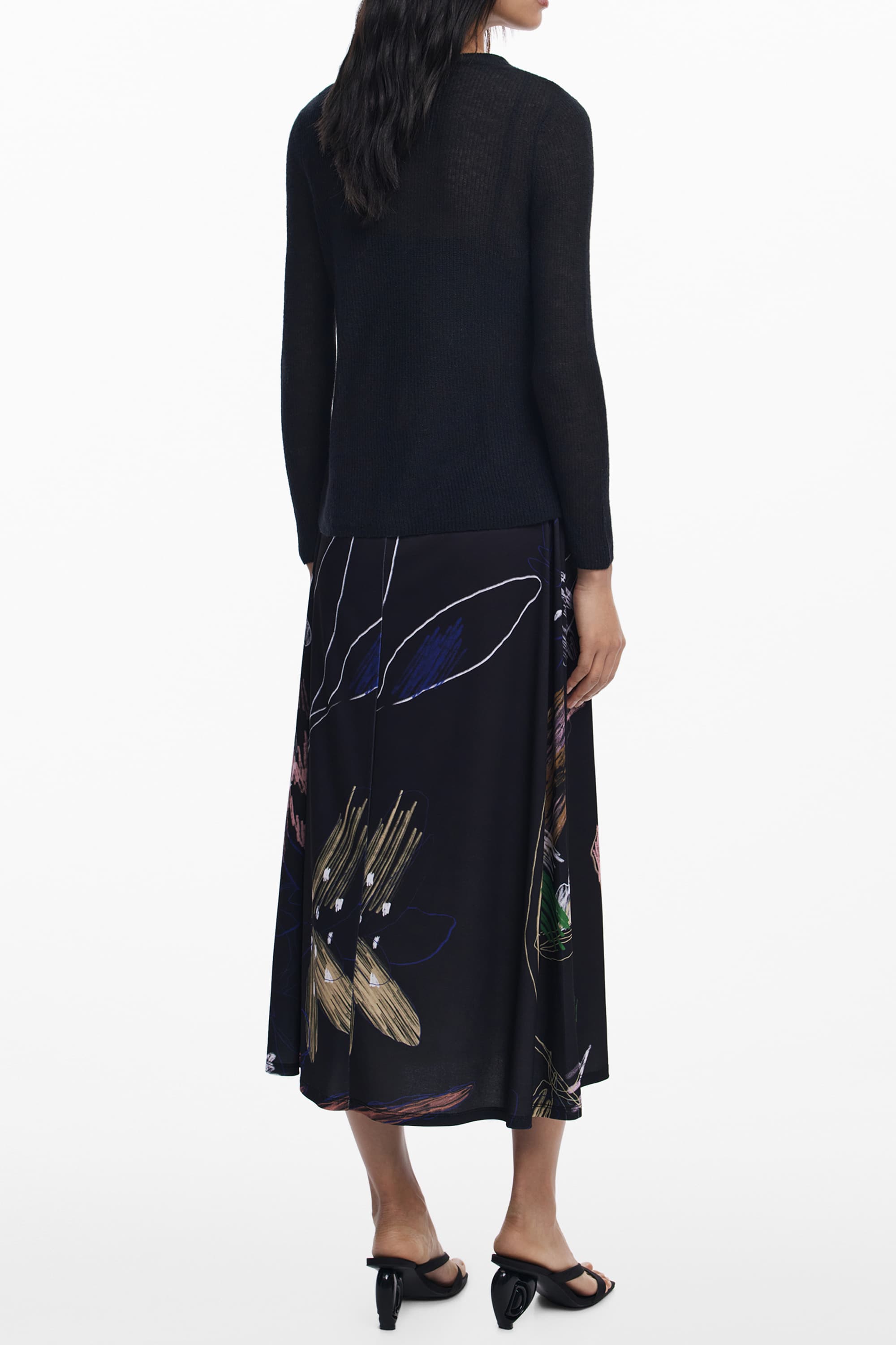 DESIGUAL ABITO LUNGO DONNA NERO - Miniatura 2
