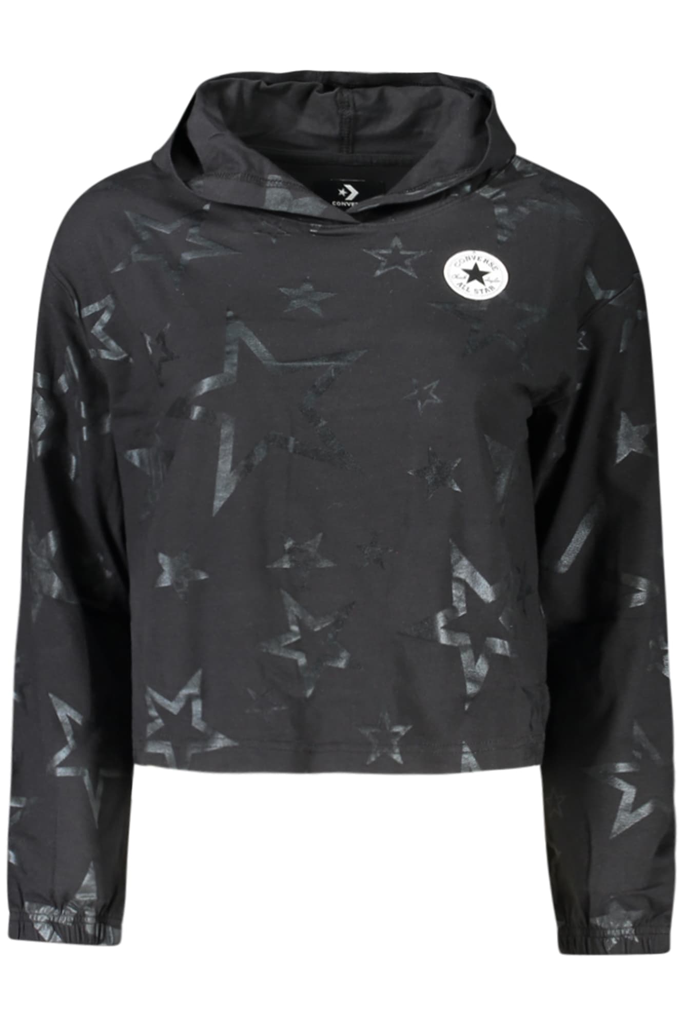 CONVERSE T-SHIRT MANICHE LUNGHE BAMBINA NERO - Miniatura 2