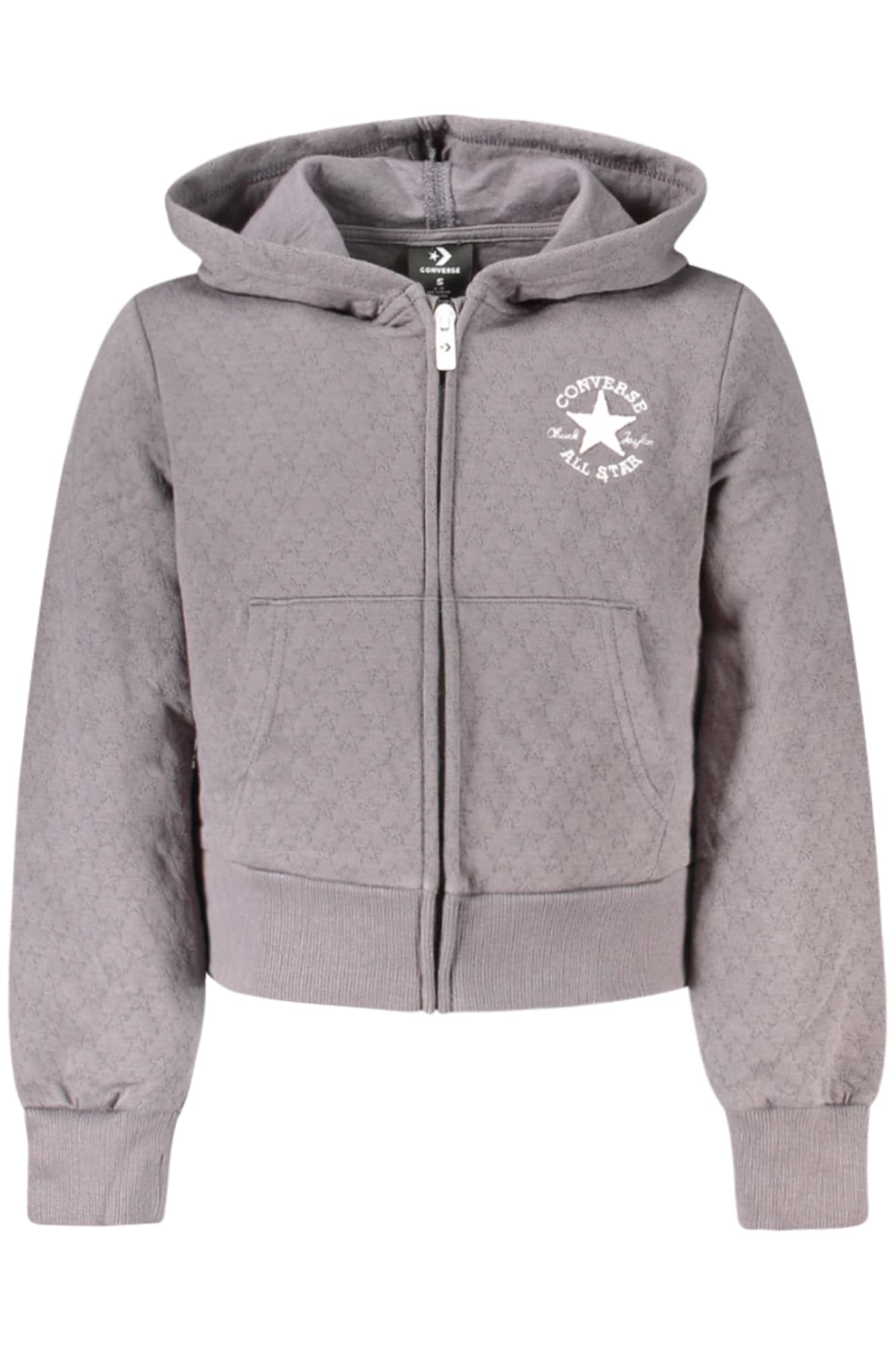 CONVERSE FELPA CON ZIP BAMBINA GRIGIO