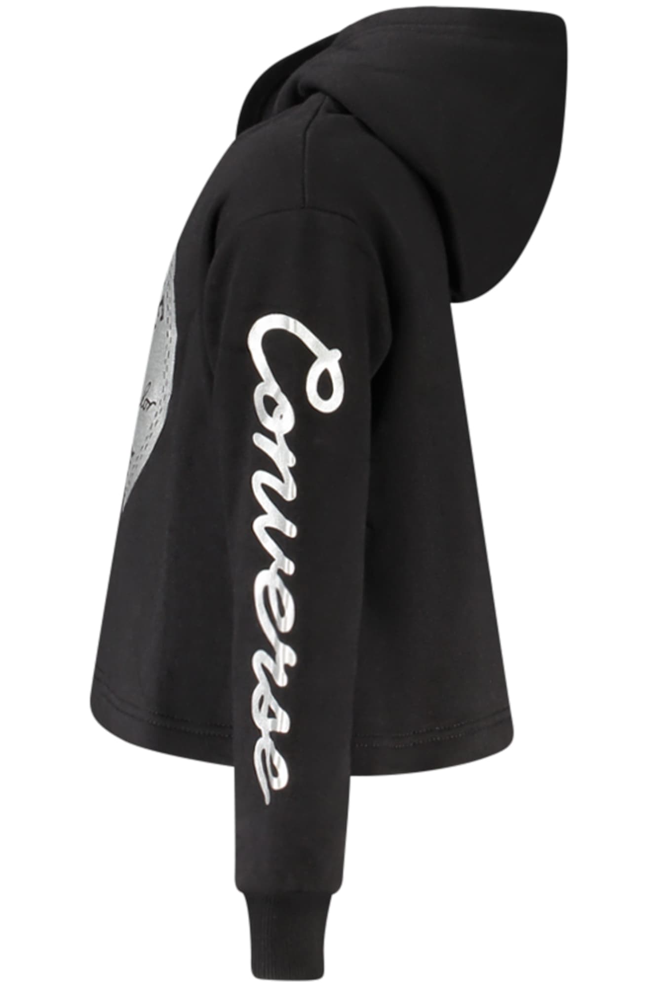 CONVERSE FELPA SENZA ZIP BAMBINA NERO - Miniatura 3