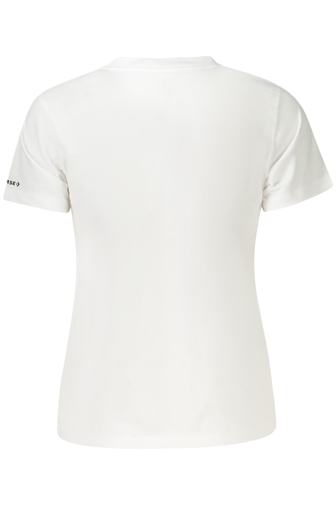 CONVERSE T-SHIRT MANICHE CORTE BAMBINA BIANCO - Miniatura 2