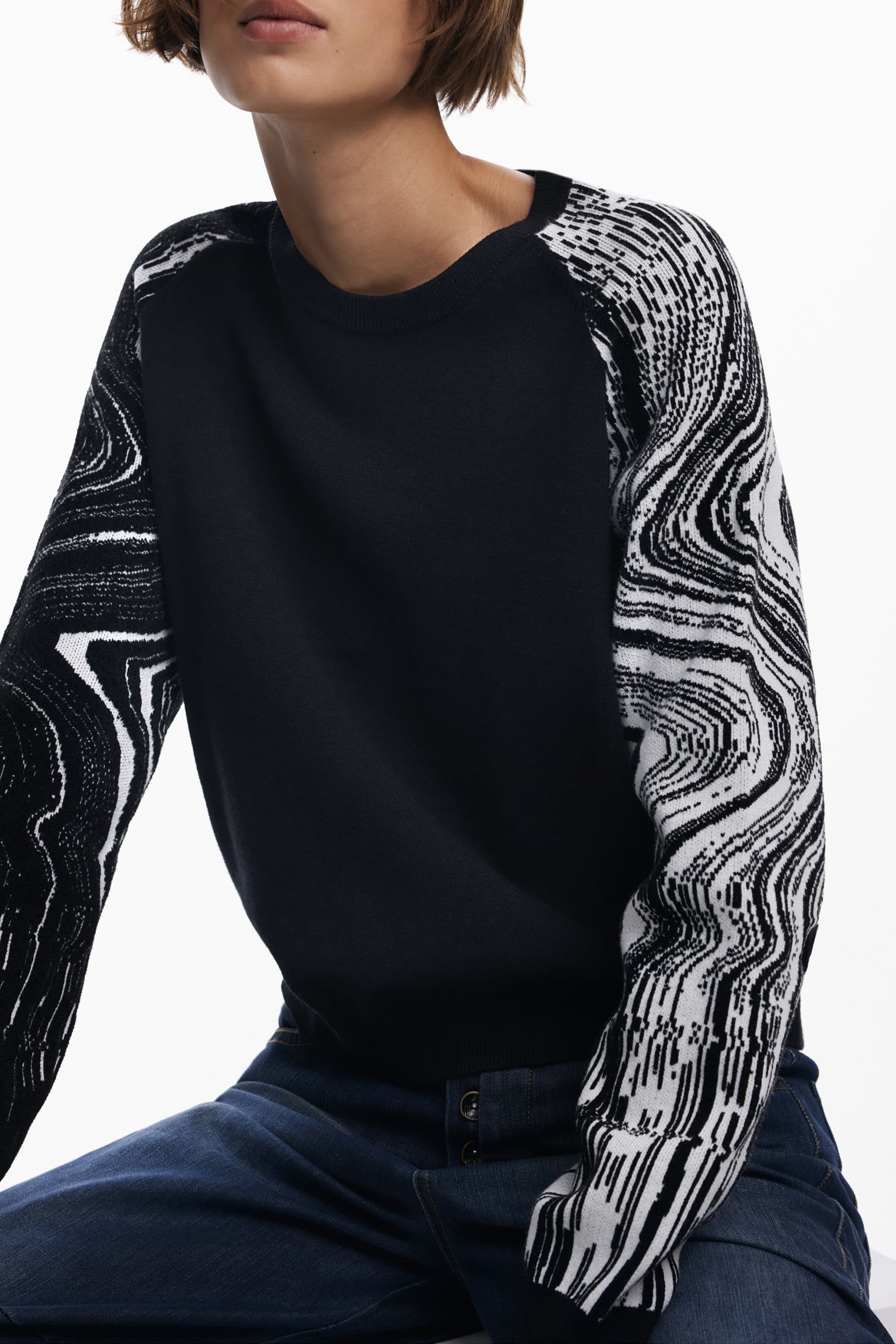 DESIGUAL MAGLIA DONNA NERO - Miniatura 3