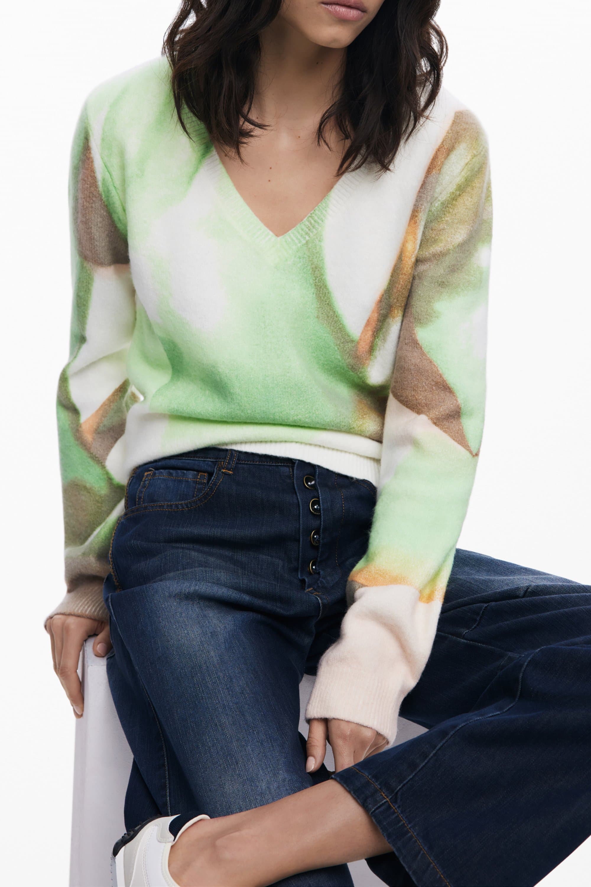 DESIGUAL MAGLIA DONNA VERDE - Miniatura 3