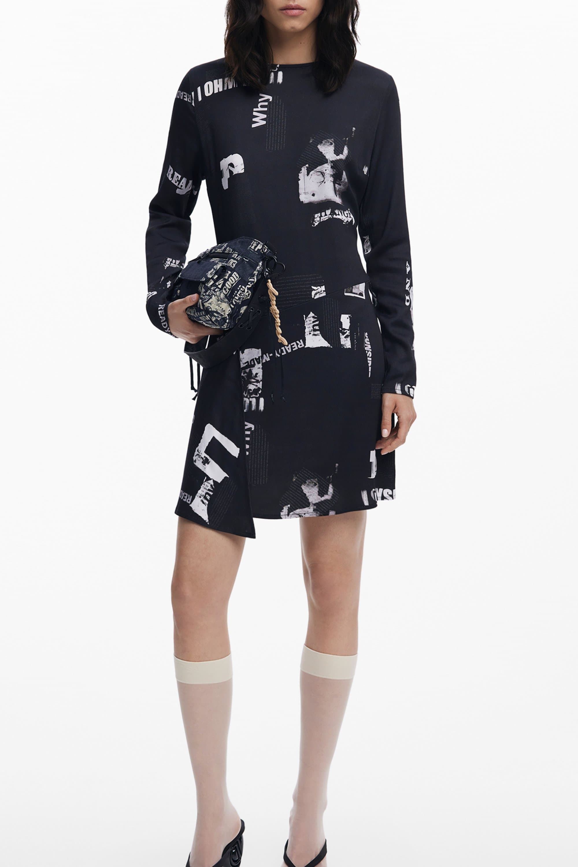 DESIGUAL ABITO CORTO DONNA NERO - Miniatura 3