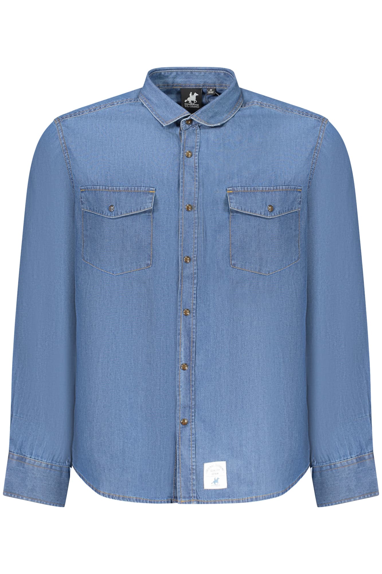 U.S. GRAND CAMICIA MANICHE LUNGHE UOMO BLU
