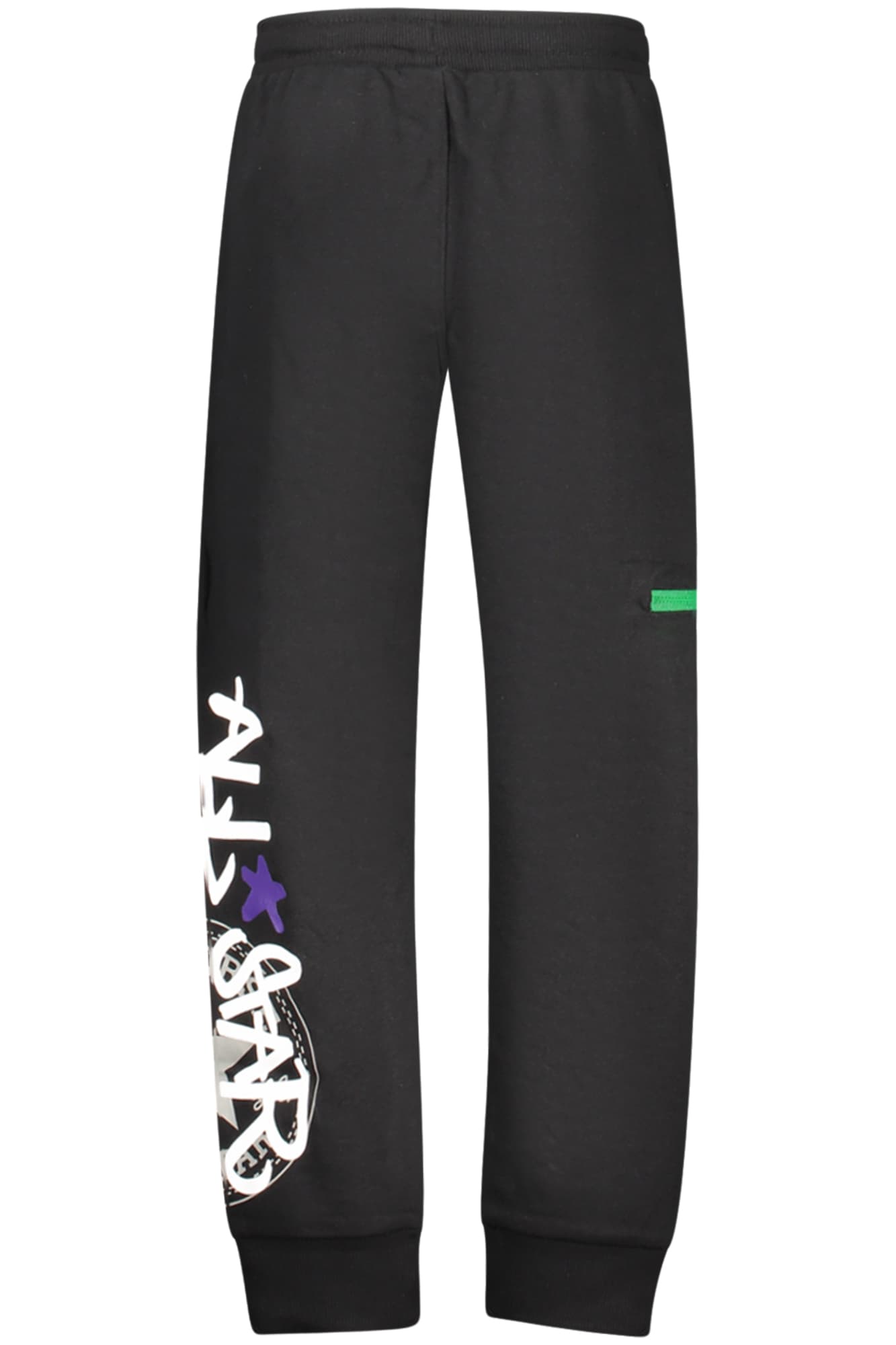 CONVERSE PANTALONE TUTA LUNGO BAMBINO NERO - Miniatura 2