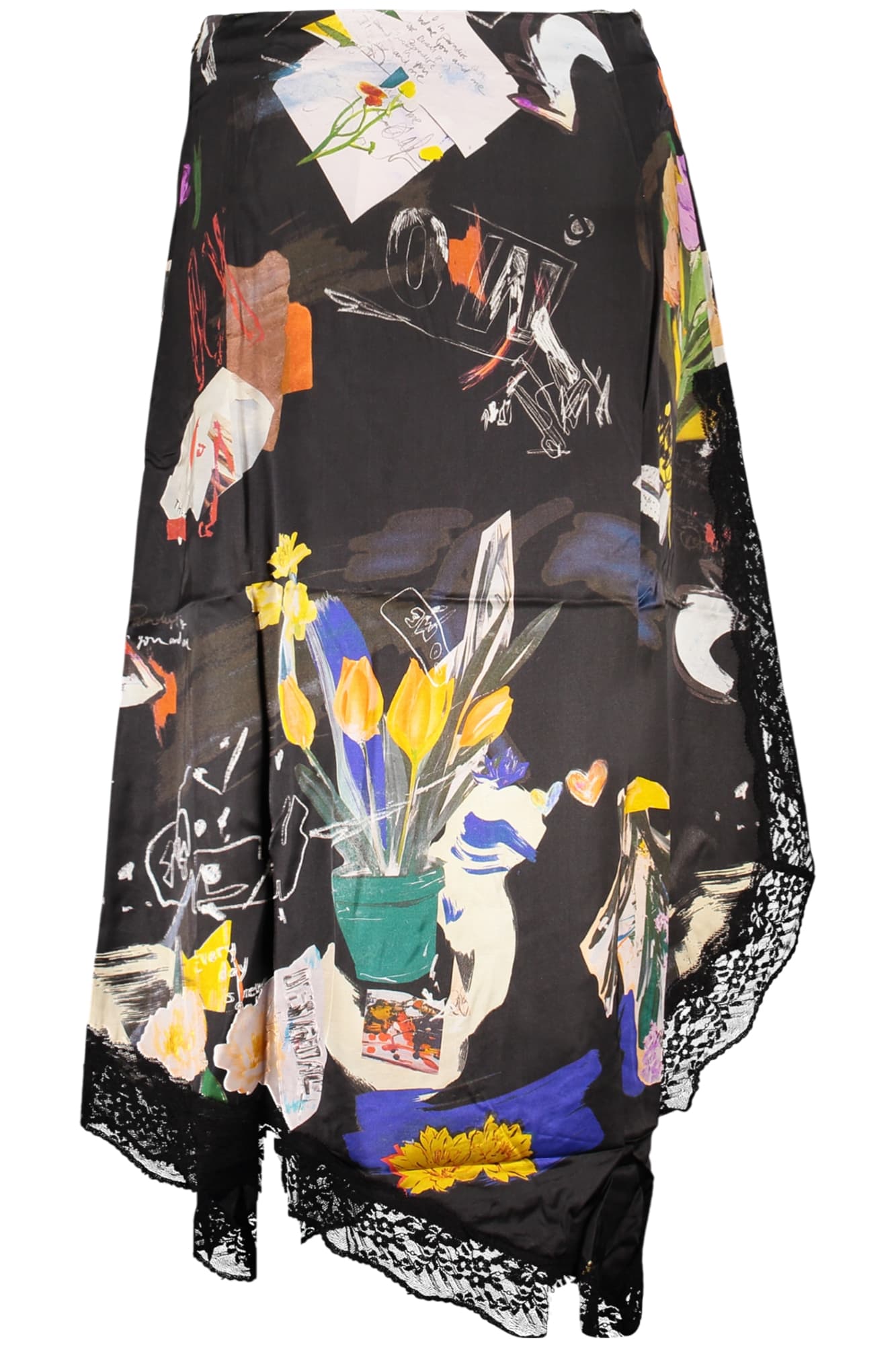 DESIGUAL GONNA LUNGA DONNA NERO - Miniatura 3