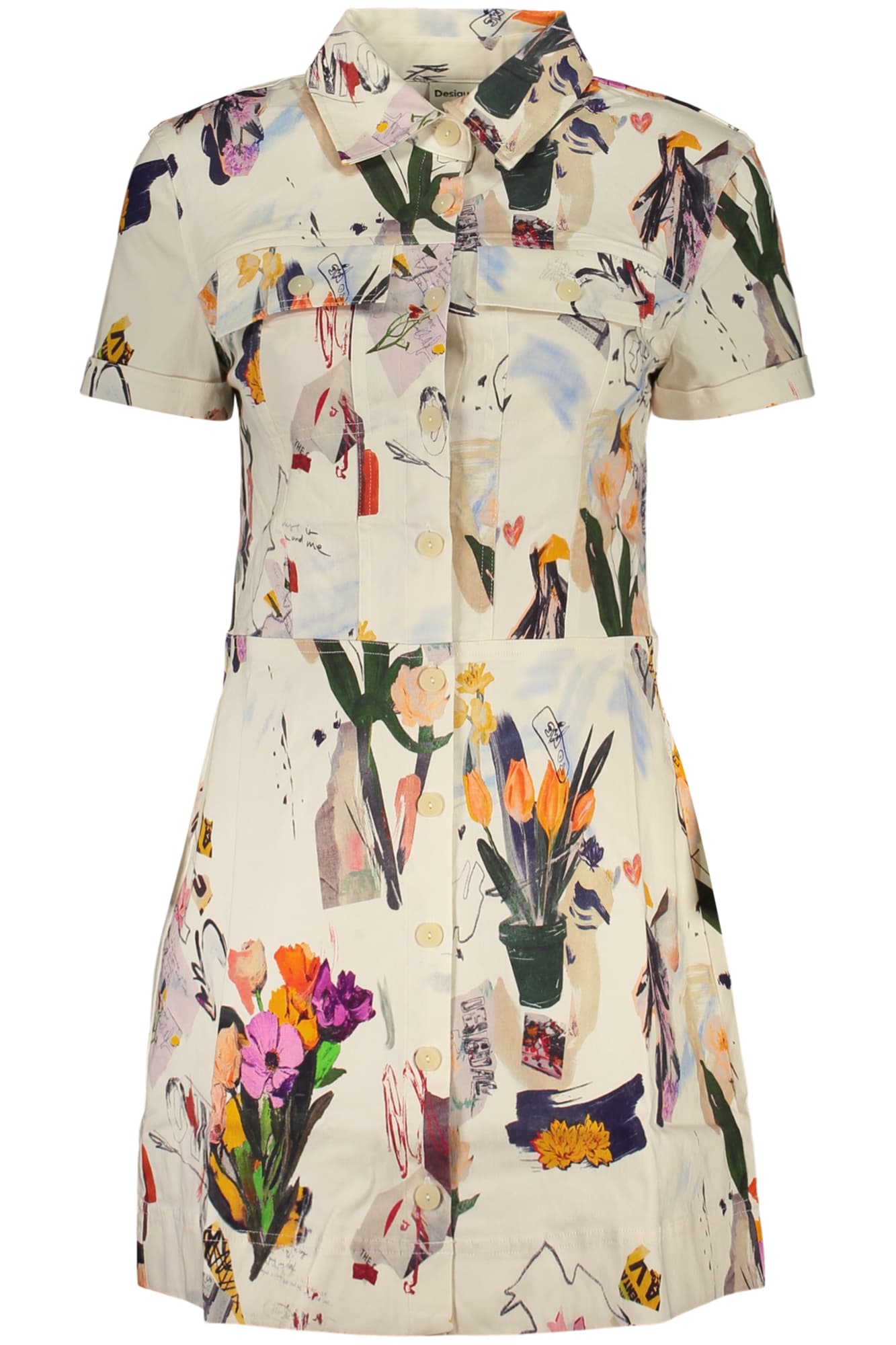 DESIGUAL ABITO CORTO DONNA BIANCO