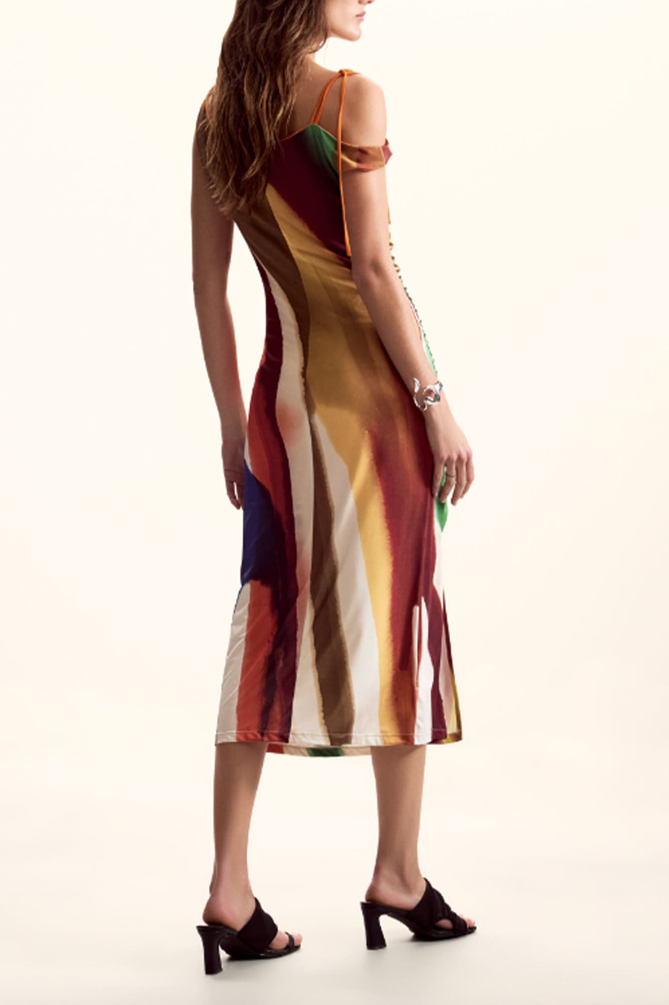 DESIGUAL ABITO LUNGO DONNA MARRONE - Miniatura 2