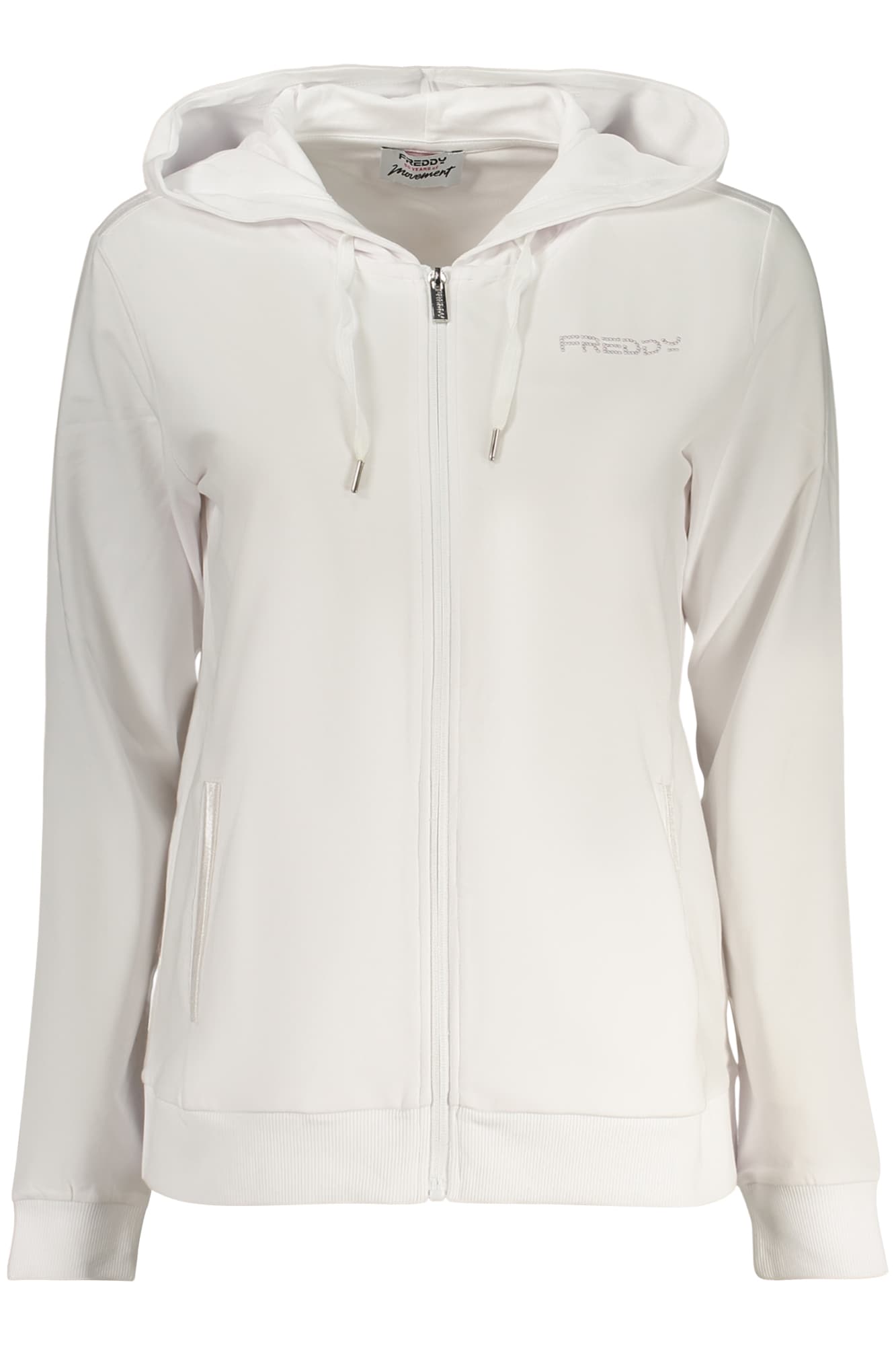 FREDDY FELPA CON ZIP DONNA BIANCO