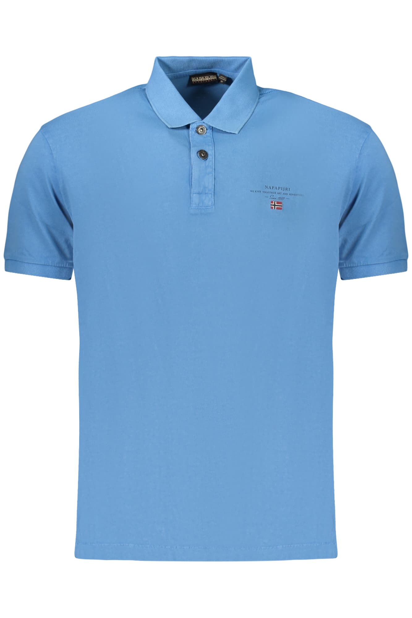 NAPAPIJRI POLO MANICHE CORTE UOMO AZZURRO