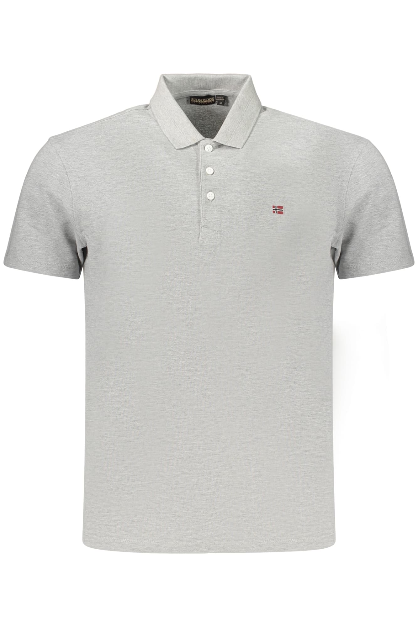NAPAPIJRI POLO MANICHE CORTE UOMO GRIGIO
