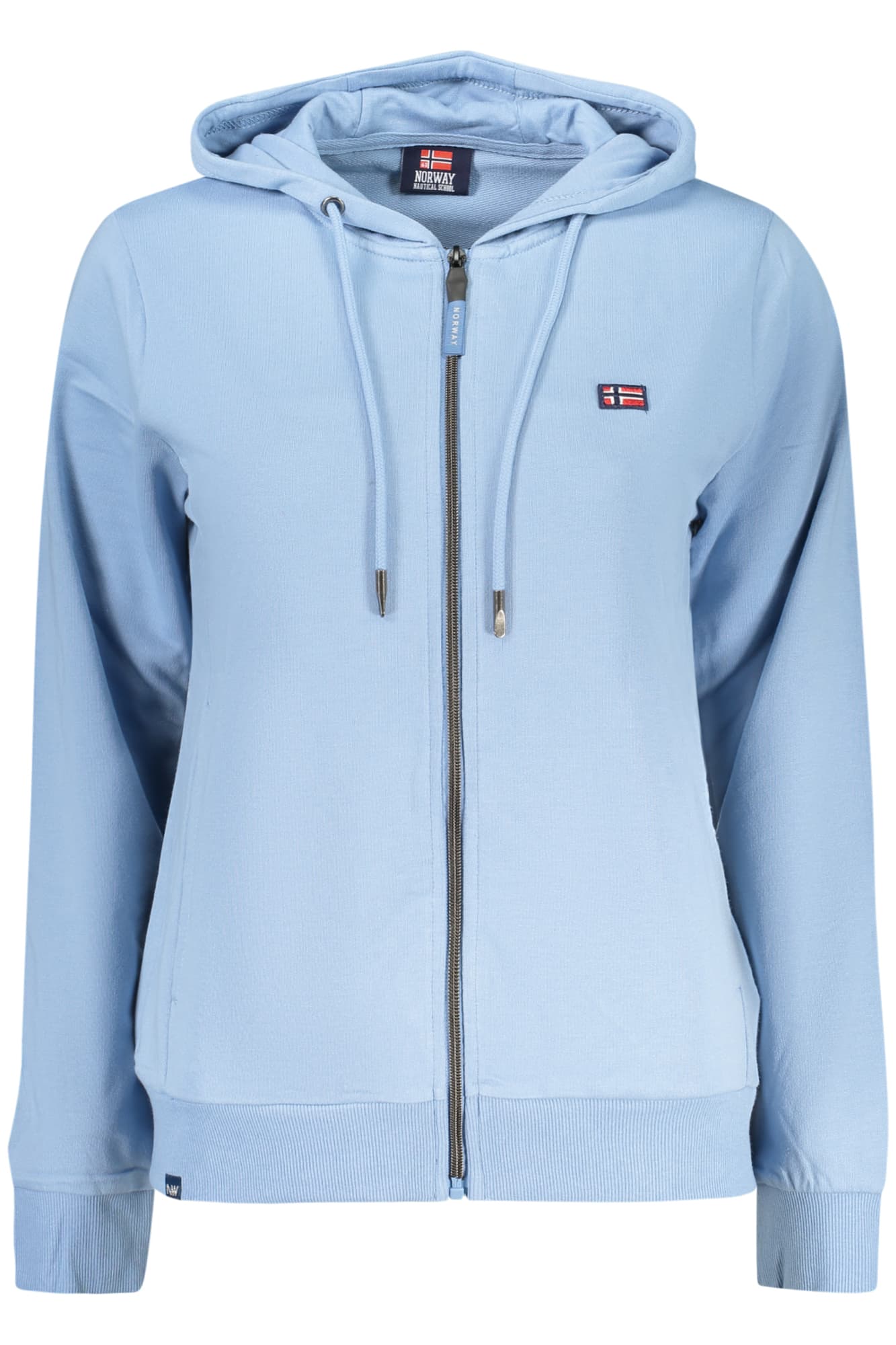 NORWAY 1963 FELPA CON ZIP DONNA AZZURRO