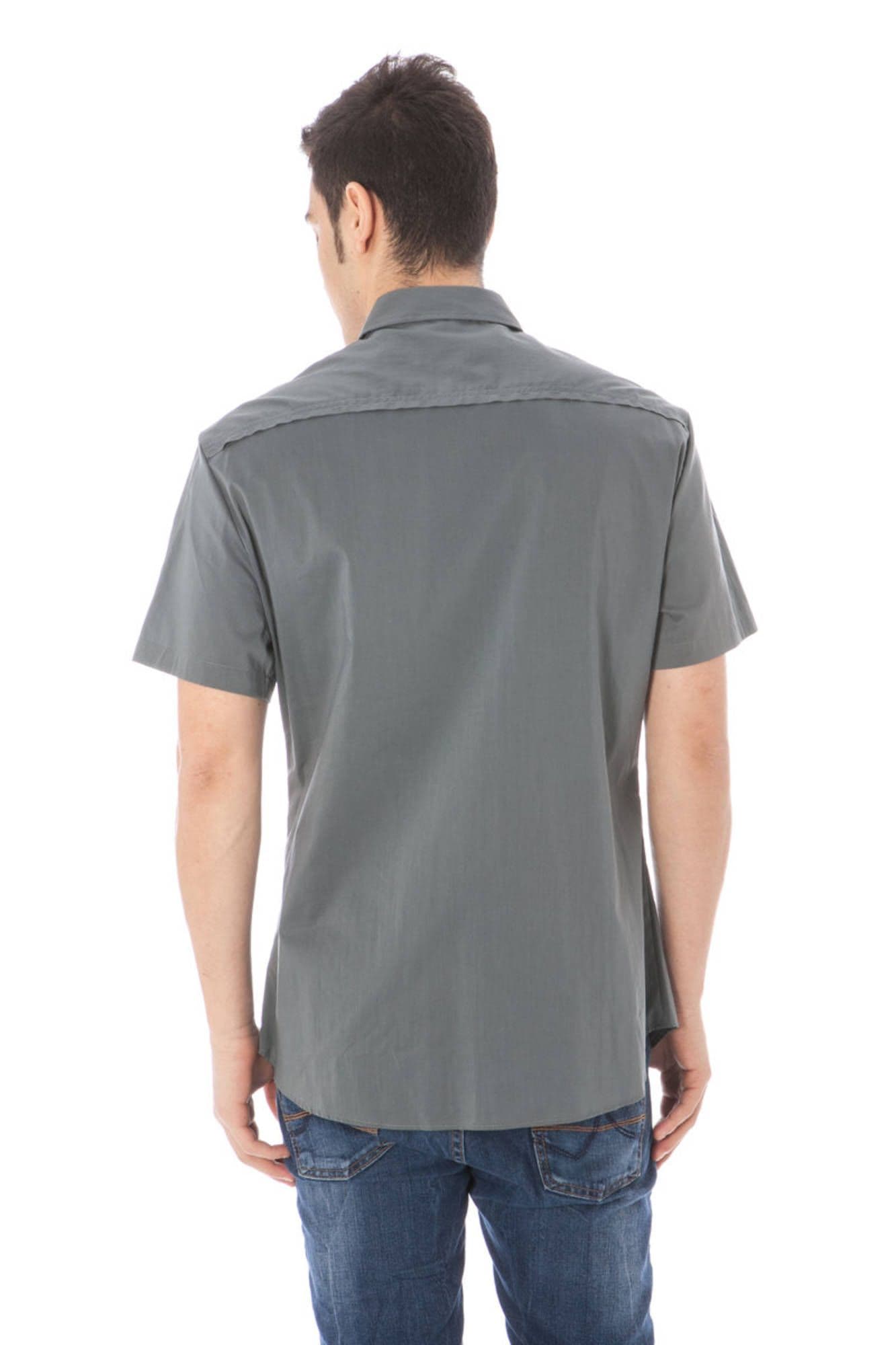 COSTUME NATIONAL CAMICIA MANICHE CORTE UOMO GRIGIO - Miniatura 2