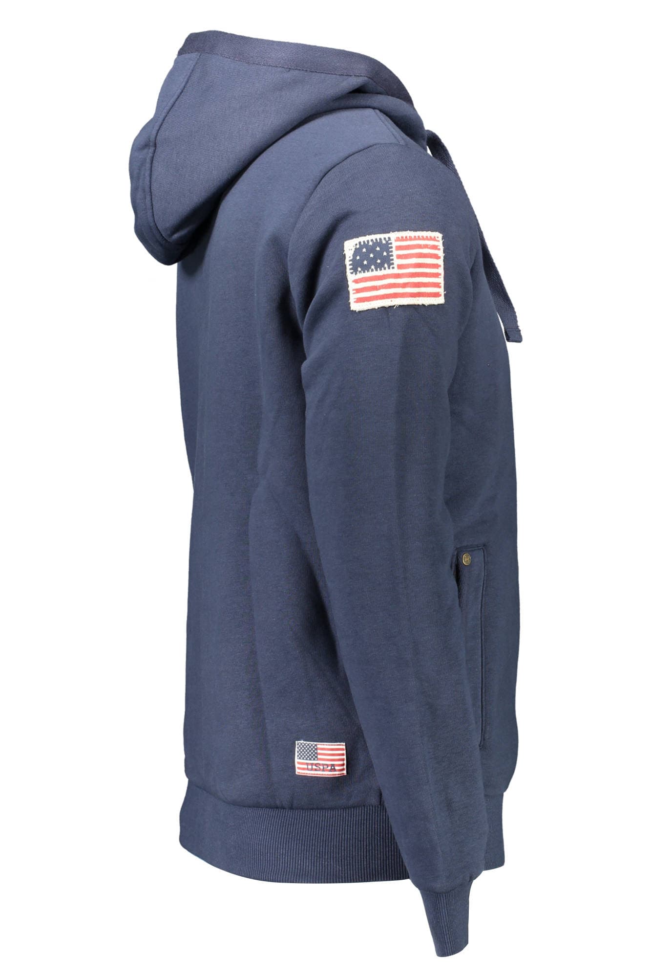 U.S. POLO ASSN. FELPA CON ZIP UOMO BLU - Miniatura 3