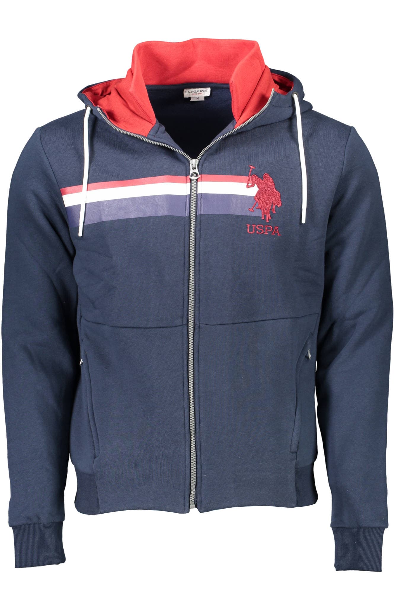 U.S. POLO ASSN. FELPA CON ZIP UOMO BLU