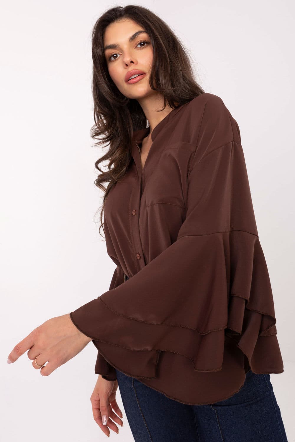 Camicia a manica lunga  model 219625 Rue Paris - Miniatura 4