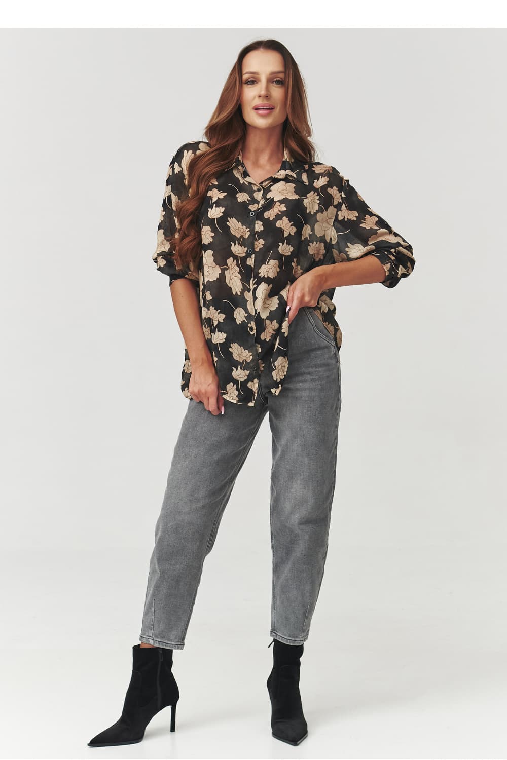Camicia a manica lunga  model 219729 Makadamia - Miniatura 2