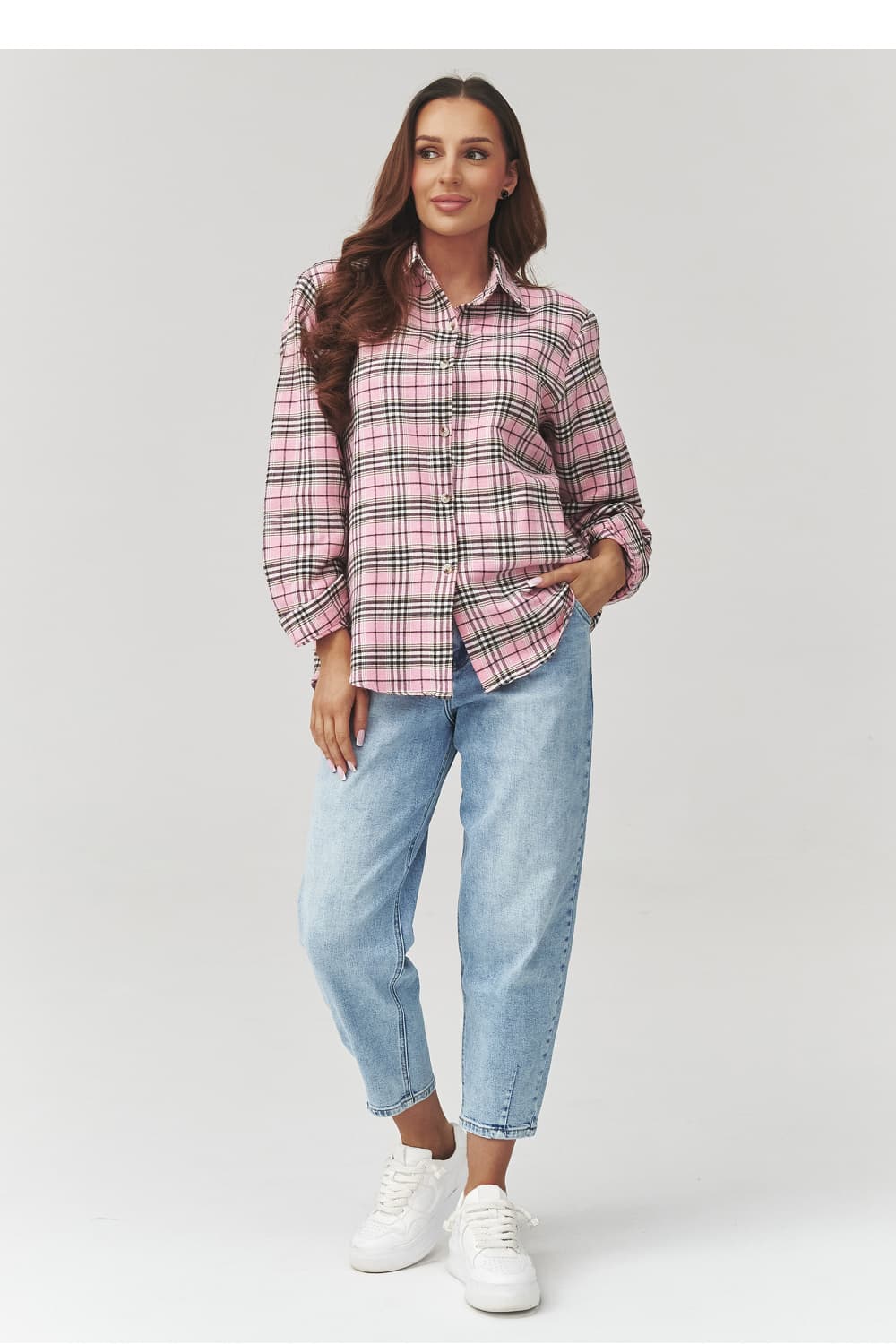 Camicia a manica lunga  model 223233 Makadamia - Miniatura 2