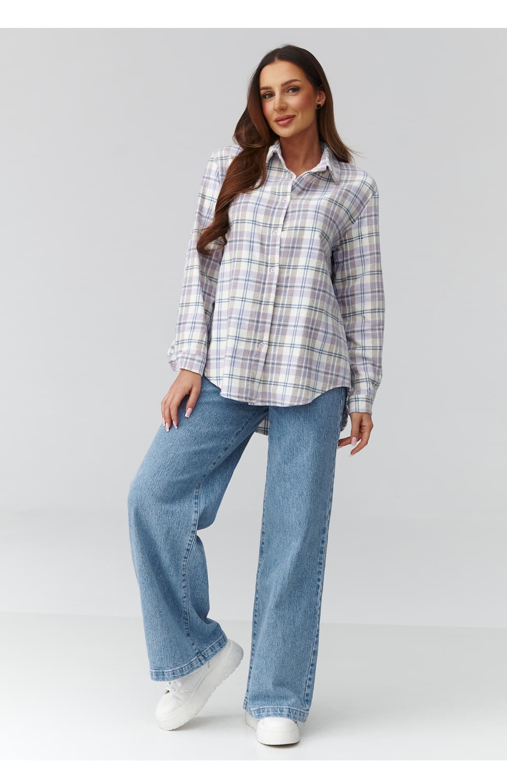 Camicia a manica lunga  model 224092 Makadamia - Miniatura 2
