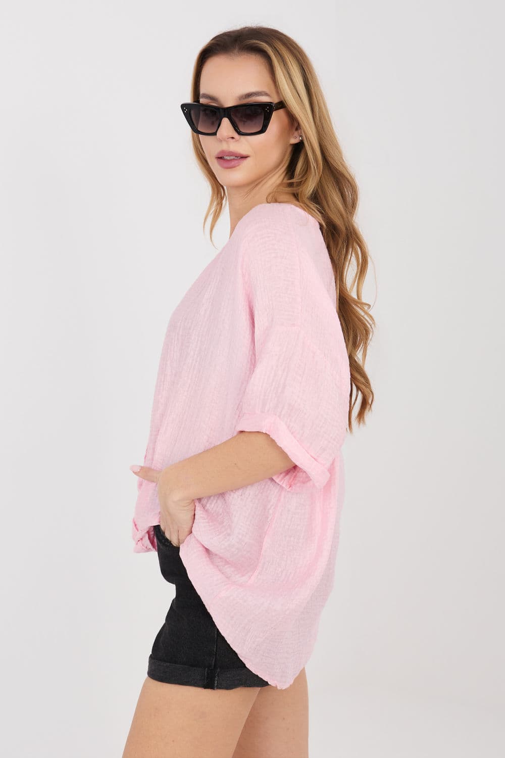 Camicia a manica corta model 225510 Italy Moda - Miniatura 2