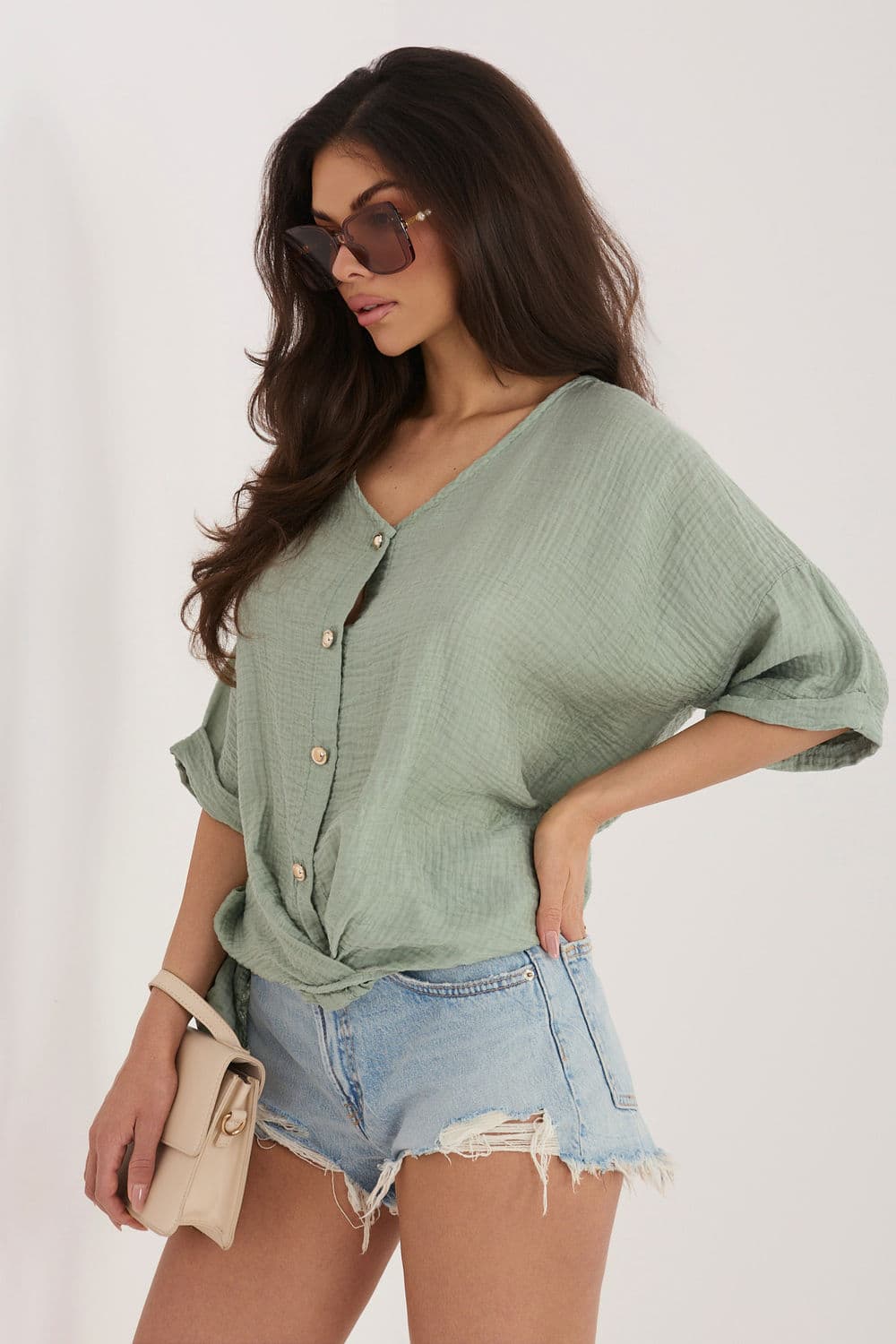 Camicia a manica corta model 226470 Italy Moda - Miniatura 2