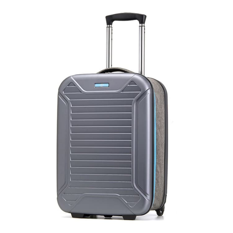 20 inch Foldable Portable Trolley Luggage Suitcase(Blue)