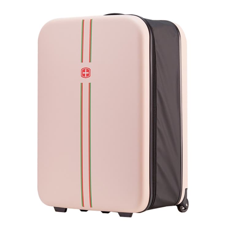 24 inch Foldable Portable Trolley Luggage Suitcase(Pink)
