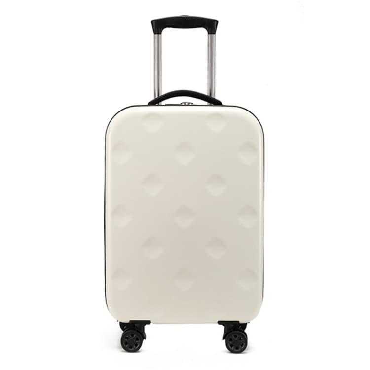 28 inch Foldable Portable Universal Wheel Trolley Luggage Suitcase, with Combination Lock(Beige)