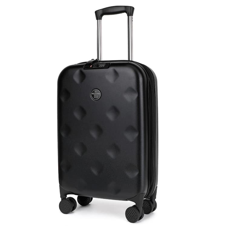 28 inch Foldable Portable Universal Wheel Trolley Luggage Suitcase, with TSA Combination Lock(Black)