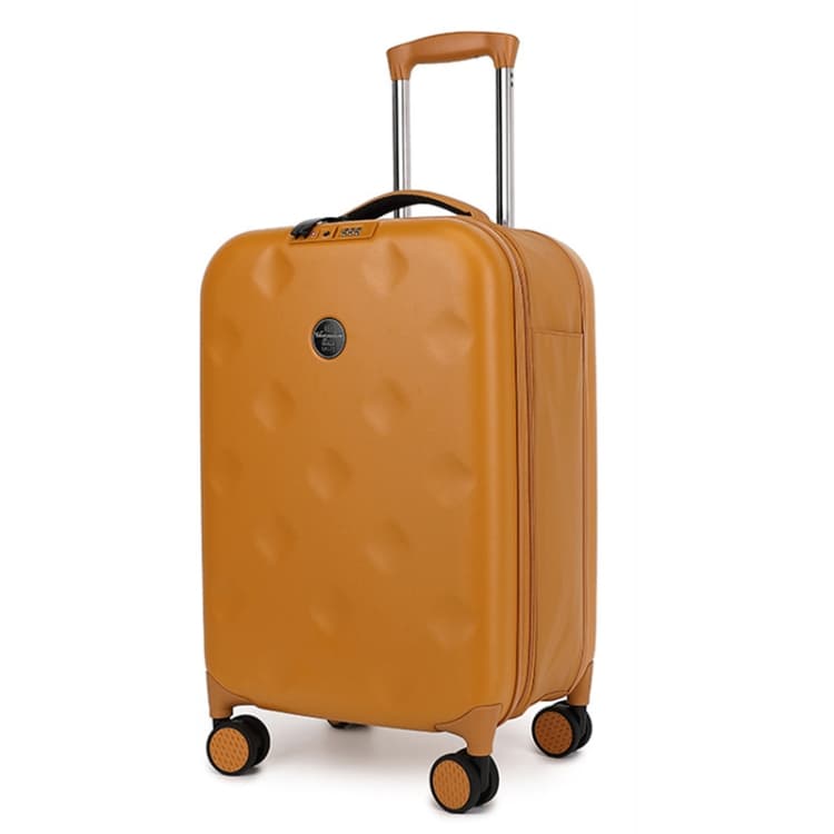 28 inch Foldable Portable Universal Wheel Trolley Luggage Suitcase, with TSA Combination Lock(Yellow)