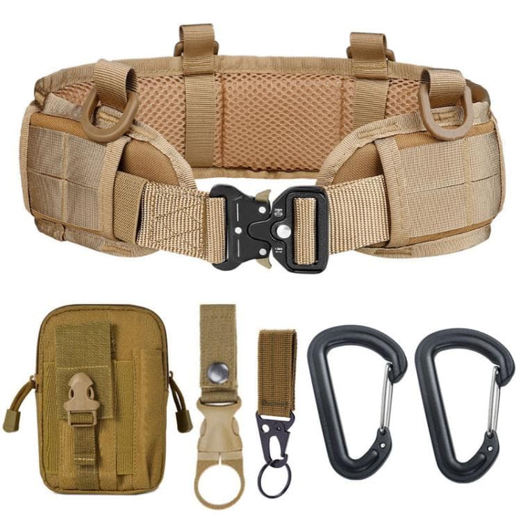 6pcs /Pack Sports Outdoor Multi-Functional Waist Bag(Khaki)