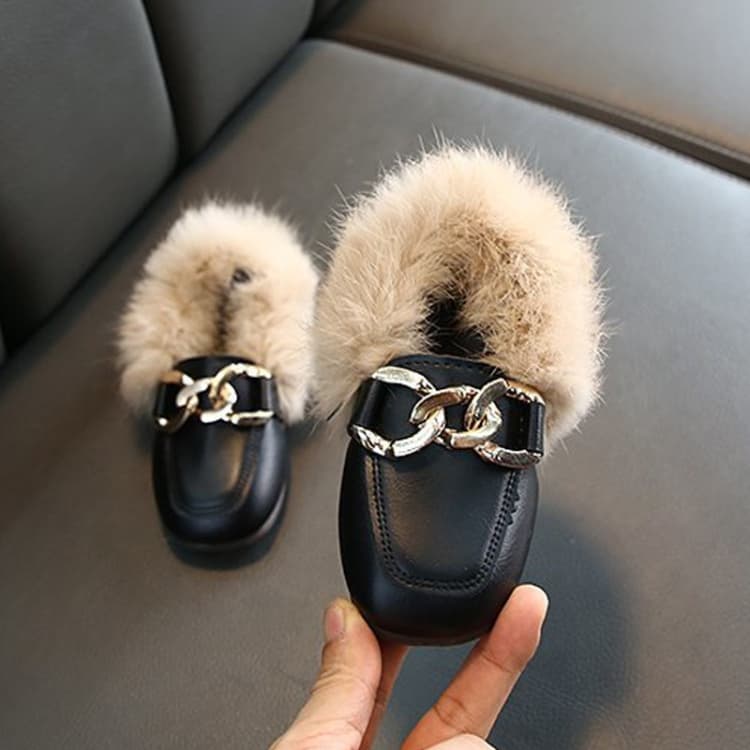 Scarpe in peluche autunno e inverno a forma di pisello per bambini