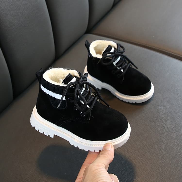 Autumn Winter Children Martin Boots Boys Girls Plush Warm Boots Casual Shoes