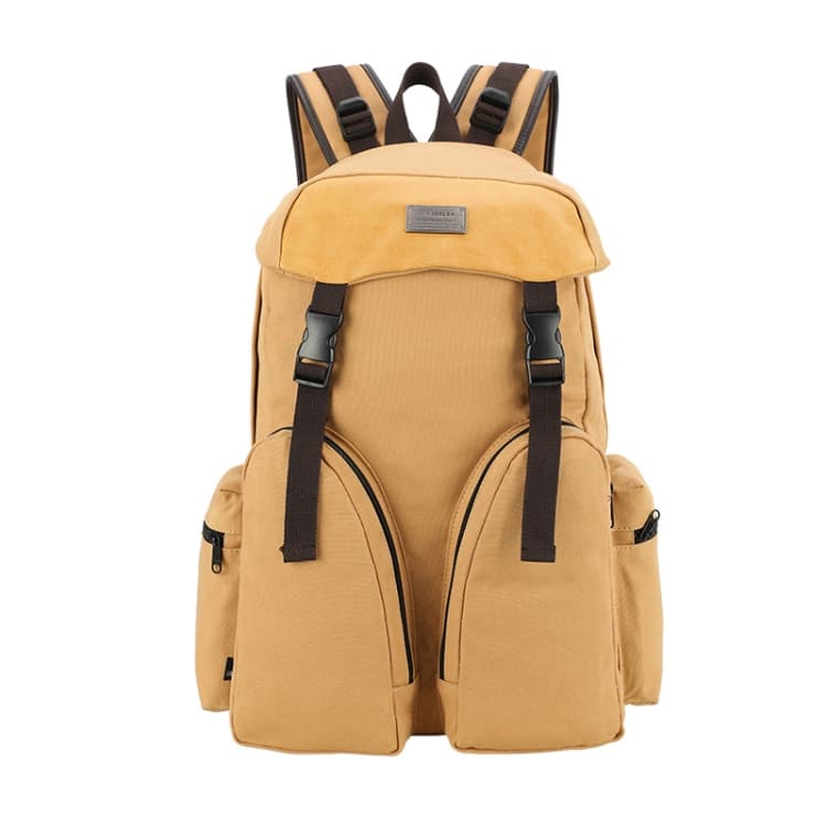 B0031 Mori Color Matching Backpack Wear-Resistant And Scratch-Resistant Computer Bag(Khaki)